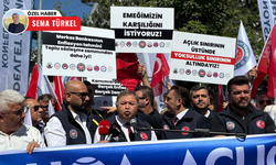 Memurlar, Hazine ve Maliye Bakanlığı önünde ses yükseltti!