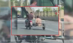 Ankara'da motosikletle yapılan tehlikeli yolculuk kameralara yansıdı