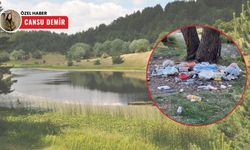 Kızılcahamam'da pikniğe gelenler geride çöplerini bıraktı
