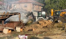 Kızılcahamam’da besi çiftliğinde yangın