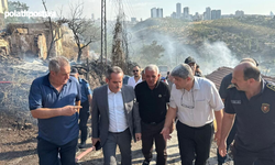 Mamak'ta gecekondu yangını: Başkan Şahin'de bölgede