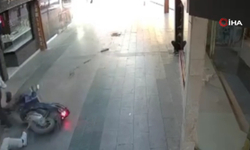 Ankara’da motosikletli ölümden döndü! O anlar güvenlik kamerasına yansıdı