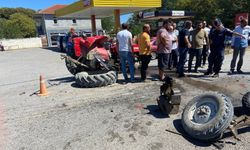 Otomobil ile traktör çarpıştı: Ortalık can pazarına döndü