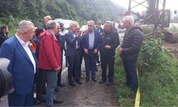 Bakan Uraloğlu ve Bakan Bak sel bölgesinde