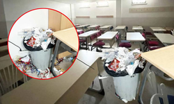 Başkentte okul skandalı! Çöplerle dolu sınıflarda eğitim tepki çekti