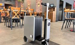 Başkentte scooter valiz denemesi ilgi odağı oldu