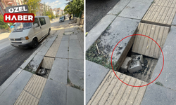 Polatlı Gordion Caddesi’nde engelli kaldırımı tehlike saçıyor