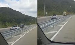 Kilometrelerce ters şeritten gitti: Sürücüleri tedirgin etti