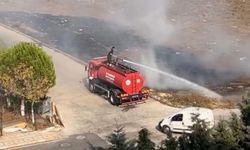 Çocukların çıkardığı yangını ekipler kontrol altına aldı