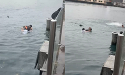Kadıköy'de feci olay! 4 engelli vatandaş denize düştü