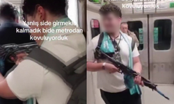 Metroda oyuncak tüfek ile dolaşan şahıs yakalandı!
