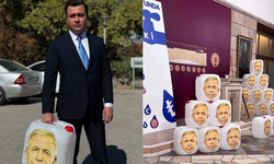 Osman Gökçek, Meclis’e Mansur Yavaş baskılı su bidonlarıyla geldi