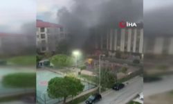 Otoparktaki araç bomba gibi patladı