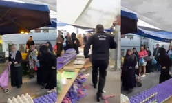 Peçeli hırsızlar pazarı karıştırdı