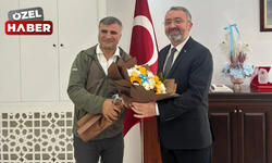 Polatlı İmam Hatip Ortaokulu Müdürü ve öğretmenleri, "Özel Hafta" dolayısıyla İlçe Müftüsü'nü ziyaret etti