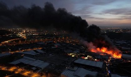 Ankara Hurdacılar Sitesi'ndeki yangın devam ediyor! Alevler havadan görüntülendi