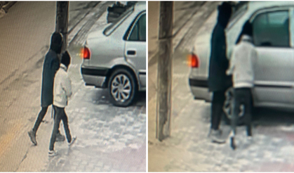 Akyurt’ta araç lastiklerini kesen çocuklar kameralara yakalandı!