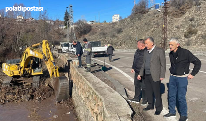 Çamlıdere'de Dere Islahı ve Temizlik Çalışmaları Başladı