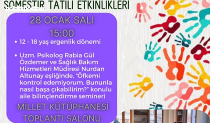 Kızılcahamam'da Gençlere ve Ailelere "Öfke Kontrolü" Semineri