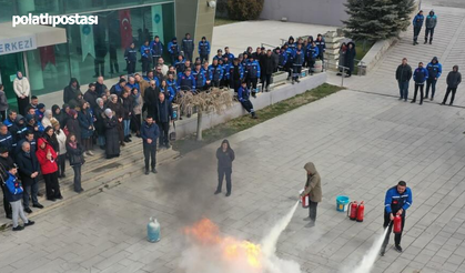 Akyurt Belediyesi çalışanları yangına karşı bilinçlendirildi