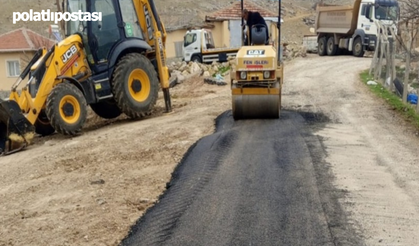 Haymana'da yol yapım çalışmaları aralıksız devam ediyor