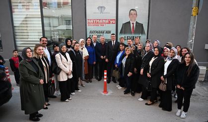 Mansur Yavaş, Haymana'da kadınlar Lokali'ni ziyaret etti
