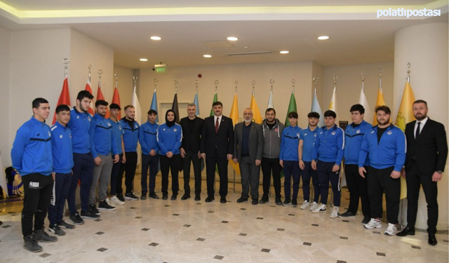 Kahramankazan Belediyespor Kulubü sporcularından Serhat Oğuz'a ziyaret