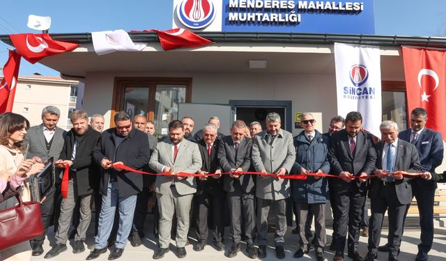 Başkan Ercan Menderes Mahallesi muhtarlık binasını hizmete açtı
