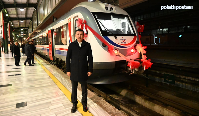 Asım Balcı, Ankara-Kayaş-Elmadağ Bölgesel Treni’nin ilk seferine eşlik etti