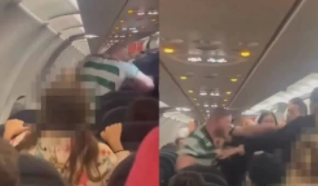 Antalya uçağında İskoç yolcu polise saldırdı!