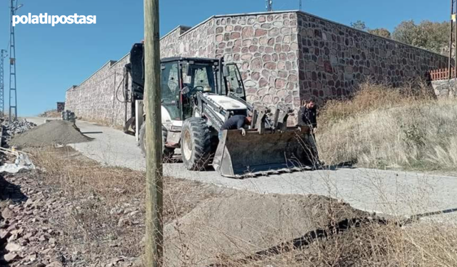 Çamlıdere Beyler Mahallesi'nde Yol Çalışmaları Başladı