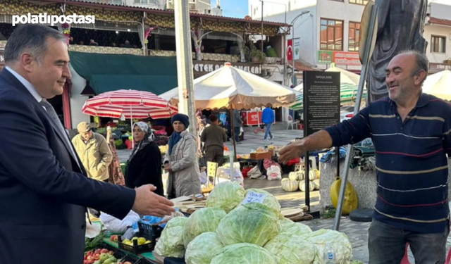 Nallıhan Belediye Başkanı Güngör, Pazar Yeri'ni Ziyaret Etti