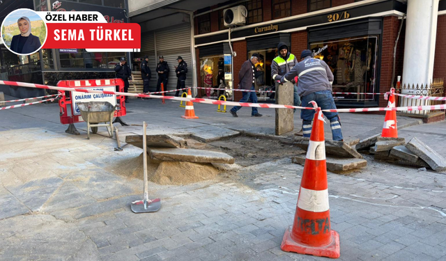 Kızılay’da bozuk kaldırımlar yenileniyor!