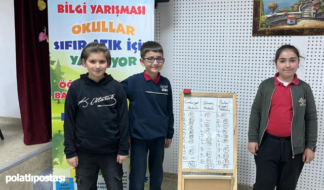 Kızılcahamam'da minik çevreciler sahne aldı! Sıfır atık yarışmasında final heyecanı