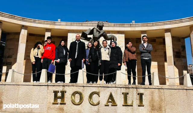 Kızılcahamam'dan tarihe saygı duruşu! Gençler Hocalı Anıtı'nı ziyaret etti!