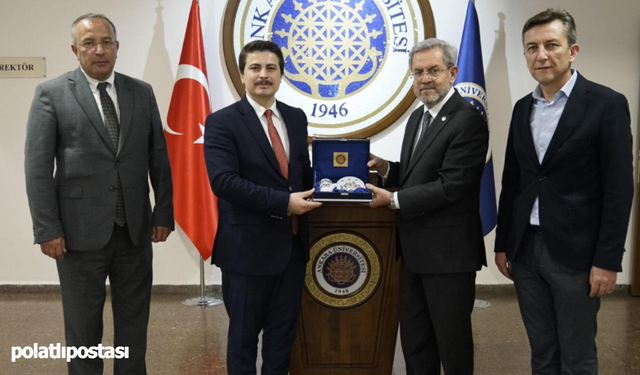Nallıhan heyetinden Ankara Üniversitesi Rektörüne ziyaret