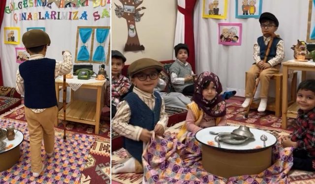 Sincanlı minikler 'Yaşlılar Haftası' için etkinlik düzenledi
