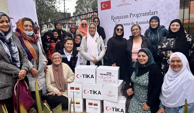 TİKA, Kolombiya'da 500 aileye Ramazan kolisi ulaştırdı