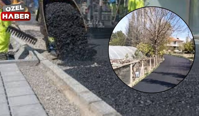 Ahi Köyü'ne sıcak asfalt dökümü gerçekleştirildi