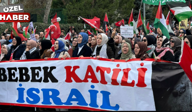 Başkentte, Filistin için yürüyüş düzenledi!