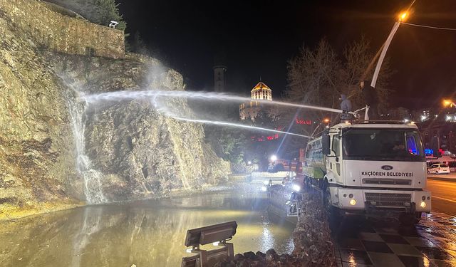 Büyük Keçiören Şelalesi yaz hazırlığında