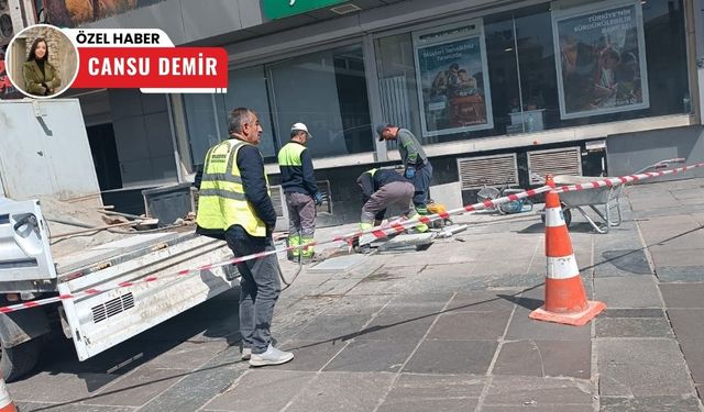 Çankaya’da kırık kaldırımlar yenileniyor