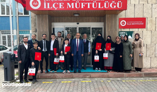 Çankaya Müftülüğünde hafız öğrencilere icazetname coşkusu