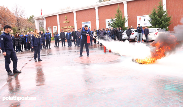 Çankaya zabıtası yangına karşı güçleniyor! İtfaiye ile ortak eğitim