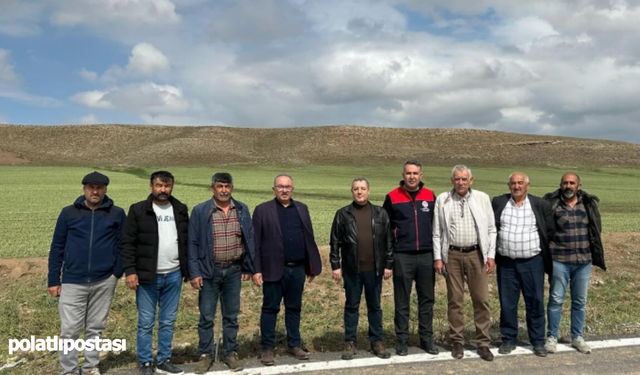 Polatlı'da doğal afetlerden zarar gören çiftçilere ziyaret