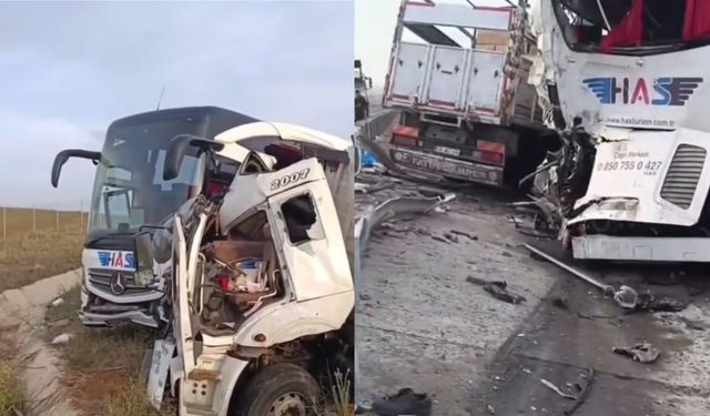 Ankara’da feci kaza: Kamyon yolcu otobüsüne çarptı!