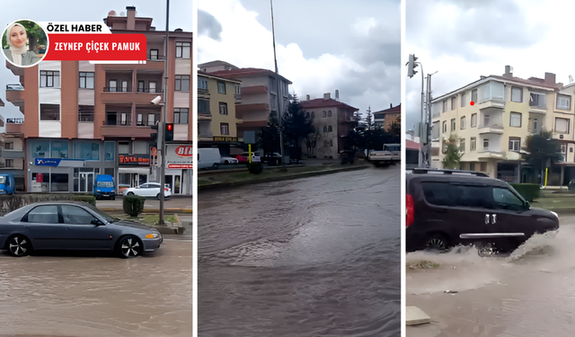 Başkent Ankara’yı felç eden yağış: Pursaklar’da yollar nehre döndü!
