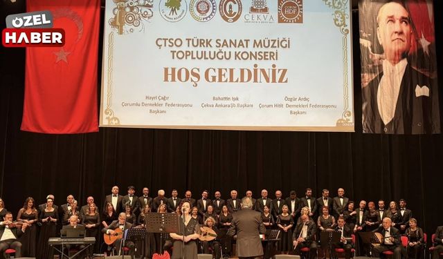 Çorum TSM Korosu Ankara’da büyük alkış topladı