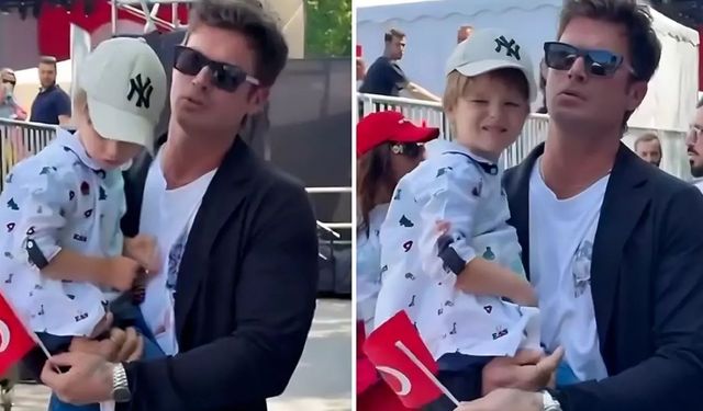 Kıvanç Tatlıtuğ ve oğlu Kurt Efe 19 Mayıs’ta ilgi odağı oldu