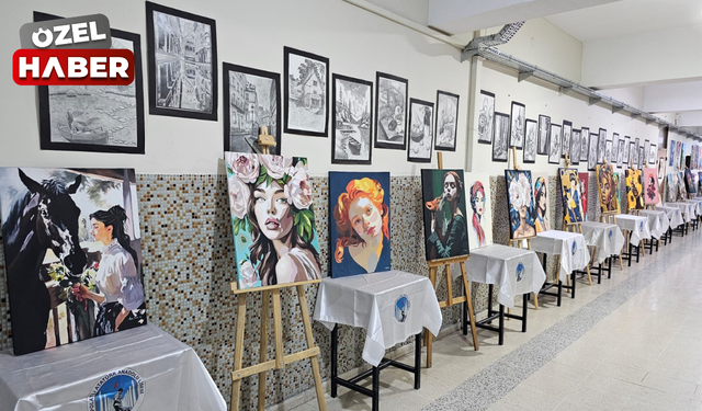 Polatlı Atatürk Anadolu Lisesi’nden 200 eserlik sanat sergisi